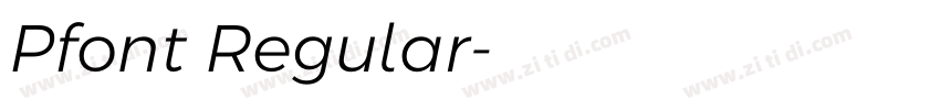 Pfont Regular字体转换